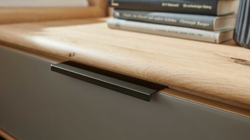 Bettgestell Interliving aus Holz in Holzfarben Interliving Schlafzimmer Serie 1015 – Bettgestell mit Nachtkonsolen Wildeiche & Siena – Liegefläche ca. 180 x 200 cm