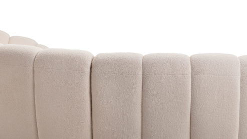 Ecksofa Gutmann factory® aus Stoff in Beige Polsterprogramm Emelie - Ecksofa naturweißer Bezug 306.55 & Kissen 371.15 naturbeige - ca. 290 x 290 cm