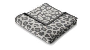 Wohndecke Biederlack® aus Mischgewebe in Grau Biederlack® Wohndecke Cotton Home Leo graues Mischgewebe - ca. 150 x 200 cm