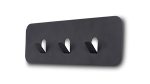 Wandgarderobe M2 kollektion aus Metall in Anthrazit Garderobenleiste Lilly Anthrazit – drei Haken, Länge ca. 30 cm