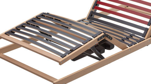 Lattenrost Interliving aus Holz in Holzfarben Interliving Lattenrost Serie 1951 - V6185 motorisch mit Funk-Fernbedienung – Liegefläche ca. 90 x 190 cm