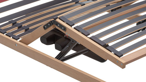 Lattenrost Interliving aus Holz in Holzfarben Interliving Lattenrost Serie 1951 - V6185 motorisch mit Funk-Fernbedienung – Liegefläche ca. 90 x 190 cm