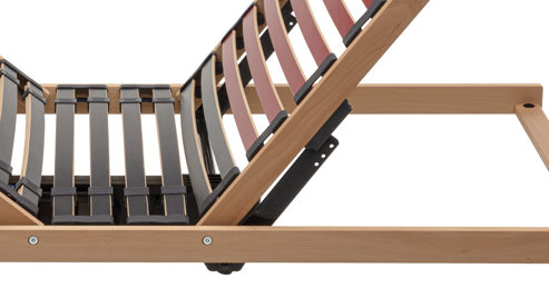 Lattenrost Interliving aus Holz in Holzfarben Interliving Lattenrost Serie 1951 - V6185 motorisch mit Funk-Fernbedienung – Liegefläche ca. 90 x 190 cm