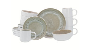 Kombiservice Creatable aus Steinzeug in Sand CREATABLE Kombiservice Nordic Fjord sandfarbenes Steingut – 16-teilig