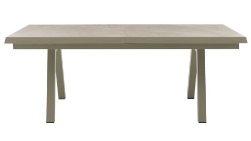 Gartenmöbel-Set Interliving aus Metall in Beige Interliving Gartenmöbel Serie 7011 - Essgruppe mit vier Stühlen beiger gesinterter Stein, Rope & Olefin, taupefarbenes Aluminium