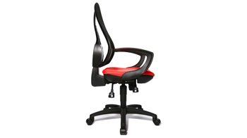 Bürostuhl Topstar aus Stoff Metall Kunststoff in Schwarz Rot TOPSTAR Drehstuhl Bürostuhl OPEN POINT SY rot schwarz Bezug Stoff rot, Gestell schwarz