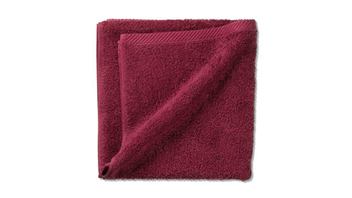 Handtuch Kela | keck & lang aus Naturfaser in Dunkelrot Handtuchserie Ladessa - Handtuch himbeerrote Baumwolle - ca. 50 x 100 cm