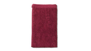 Gästehandtuch Kela | keck & lang aus Naturfaser in Dunkelrot Handtuchserie Ladessa - Gästetuch himbeerrote Baumwolle - ca. 30 x 50 cm