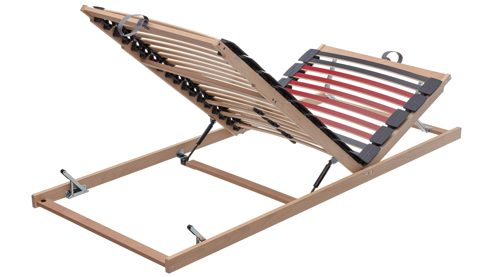 Lattenrost Interliving aus Holz in Holzfarben Interliving Lattenrost Serie 1952 manuell mit Hebehilfe – Liegefläche ca. 100 x 200 cm