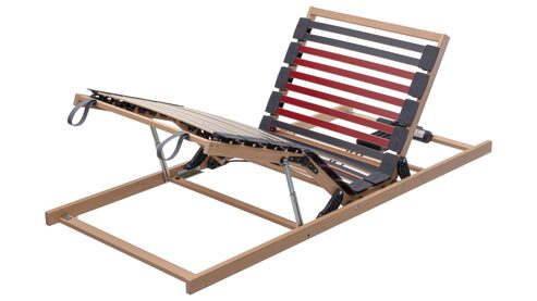 Lattenrost Interliving aus Holz in Holzfarben Interliving Lattenrahmen Medikontur 1952 - V6290 mit Bettkastenzugang zweifach motorisch mit Handschalter – Liegefläche ca. 90 x 190 cm
