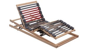 Lattenrost Interliving aus Holz in Holzfarben Interliving Lattenrost Serie 1952 mit Refluxfunktion und Funksteuerung dreifach motorisch mit Funk – Liegefläche ca. 90 x 190 cm