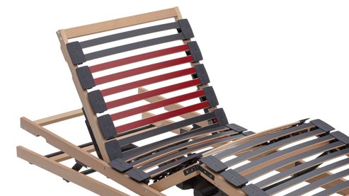 Lattenrost Interliving aus Holz in Holzfarben Interliving Lattenrost Serie 1952 mit Refluxfunktion und Funksteuerung dreifach motorisch mit Funk – Liegefläche ca. 120 x 200 cm