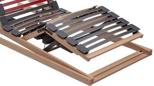 Lattenrost Interliving aus Holz in Holzfarben Interliving Lattenrost Serie 1952 mit Refluxfunktion und Funksteuerung dreifach motorisch mit Funk – Liegefläche ca. 120 x 200 cm