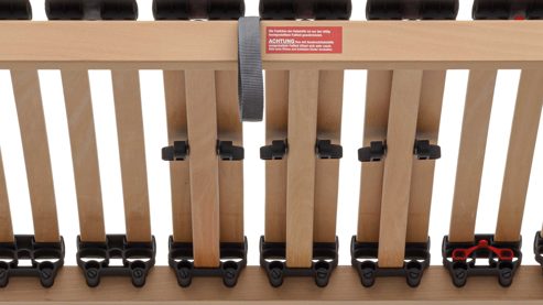 Lattenrost Interliving aus Holz in Holzfarben Interliving Lattenrost Serie 1952 mit Hebehilfe für rechte Bettseiten rechts mit Hebehilfe – Liegefläche ca. 90 x 190 cm