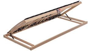 Lattenrost Interliving aus Holz in Holzfarben Interliving Lattenrost Serie 1952 mit Hebehilfe für rechte Bettseiten rechts mit Hebehilfe – Liegefläche ca. 140 x 200 cm