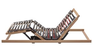Lattenrost Interliving aus Holz in Holzfarben Interliving Lattenrahmen Medikontur 1952 - V6282 zweifach motorisch mit Handschalter – Liegefläche ca. 80 x 200 cm