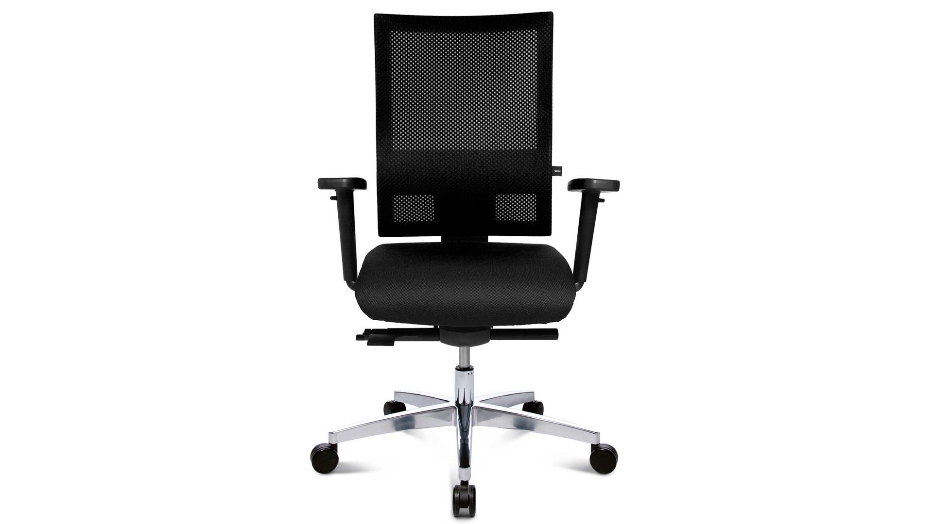 Chefsessel Topstar aus Stoff Metall in Schwarz Silber TOPSTAR Drehstuhl Chefsessel SITNESS PROFI 200 Bezug, Sitz, Netzrücken schwarz. Gestell Aluminium - schwarz