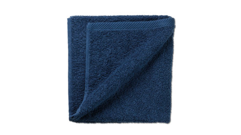 Handtuch Kela | keck & lang aus Naturfaser in Dunkelblau Handtuchserie Ladessa - Handtuch malvenblaue Baumwolle - ca. 50 x 100 cm