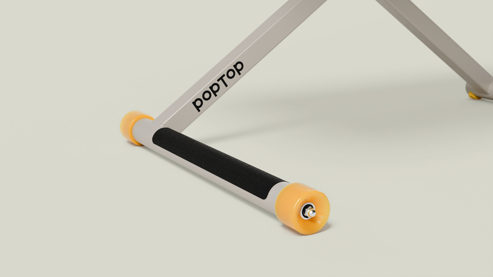 Schreibtisch Poptop aus Holz Kunstharz Metall in Grau poptop höhenverstellbarer Schreibtisch - Kinderschreibtisch Platte + Gestell grau - höhenverstellbar 43 - 86 cm, Breite ca. 115 cm