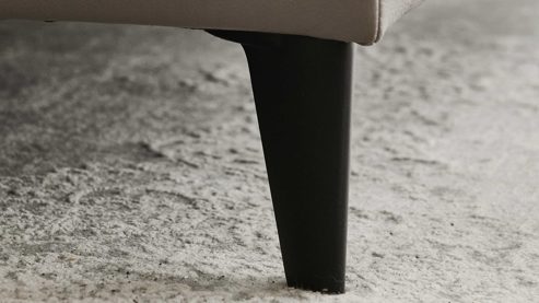 Ecksofa modulmaster aus Leder in Grau Modulmaster MM-PN1209 - Ecksofa granitfarbenes Leder Torro & schwarze Metallfüße – Stellfläche ca. 257 x 209 cm