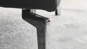 Ecksofa modulmaster aus Leder in Anthrazit Modulmaster MM-PN1200 - Ecksofa anthrazitfarbenes Leder Torro & glänzende Metallfüße – Stellfläche ca. 280 x 173 cm