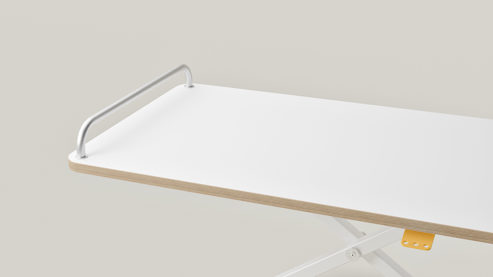 Zubehör Poptop aus Aluminium in Aluminium popsnap Stange, Zubehör für poptop Kinderschreibtisch glasperlgestrahltes Aluminium ca. 60,4 x 10,9 x 3 cm