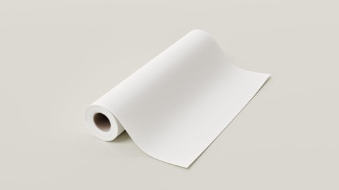 Zubehör Poptop aus Karton / Papier / Pappe in Weiß popsnap Papierrolle, Zubehör für poptop Kinderschreibtisch durchgehend weisses Papier, 30,2 x 6,7 cm