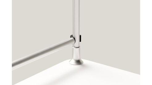 Schreibtischleuchte Poptop aus Aluminium Kunststoff in Aluminium popsnap Schreibtischlampe für poptop Kinderschreibtisch Aluminium gestrahlt, inkl. Handyhalterung