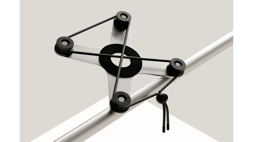 Schreibtischleuchte Poptop aus Aluminium Kunststoff in Aluminium popsnap Schreibtischlampe für poptop Kinderschreibtisch Aluminium gestrahlt, inkl. Handyhalterung