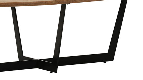 Couchtisch Gutmann factory® aus Holz in Holzfarben Couchtisch Normandy Mango & schwarzes Metallgestell - ca. 130 x 70 cm