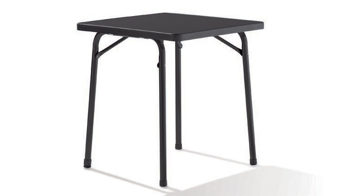 Gartentisch Sieger in Grau Anthrazit Sieger Klapptisch Gartentisch 211 G Mecalit 70 x 70 cm Gestell Stahlrohr Eisengrau, Tischplatte Mecalit Anthrazit