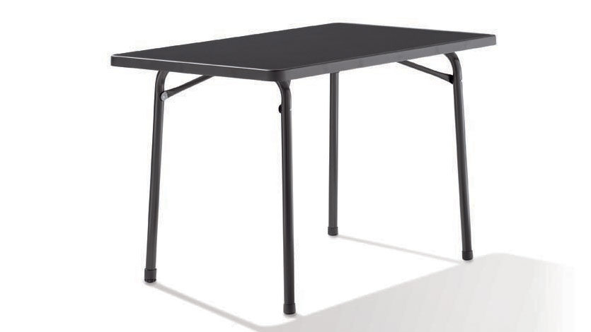Gartentisch Sieger in Grau Anthrazit Sieger Klapptisch Gartentisch 220 G Mecalit 115 x 70 cm Gestell Stahlrohr Eisengrau, Tischplatte Mecalit Anthrazit