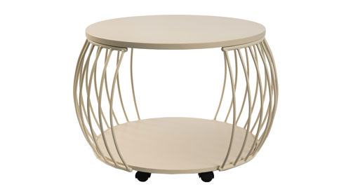 Couchtisch M2 kollektion aus MDF in Creme Couchtisch Taiwan 2 Cremeweiß - Durchmesser ca. 80 cm