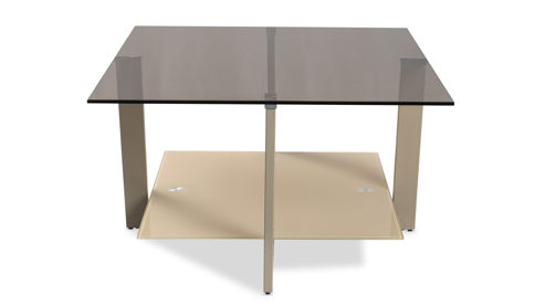 Couchtisch M2 kollektion aus MDF in Braun Couchtisch Napoli 1 Bronze & Cremweiß - ca. 75 x 75 cm