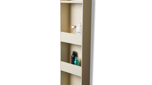 Schuhschrank M2 kollektion aus Metall in Creme Schuhschrank Betty Cremeweiß & Spiegel - ca. 29 x 176 cm