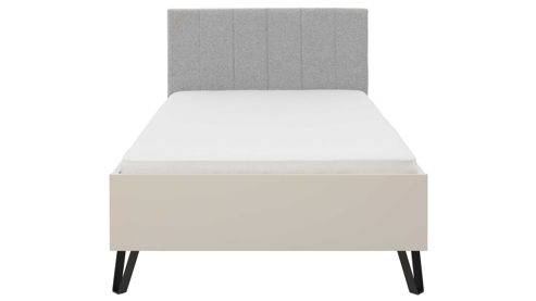 Bettgestell Interliving aus Holz in Hellgrau Interliving Jugendzimmer Serie 1702 - Bettgestell Sandgrau - Liegefläche ca. 120 x 200 cm