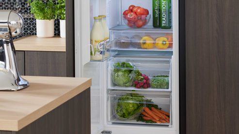 Einbauküche WERT KÜCHE® aus Holz in Holzfarben WERT KÜCHE® Vanessa mit gorenje Einbaugeräten Eiche Siena & Sandeiche - zweiteilig