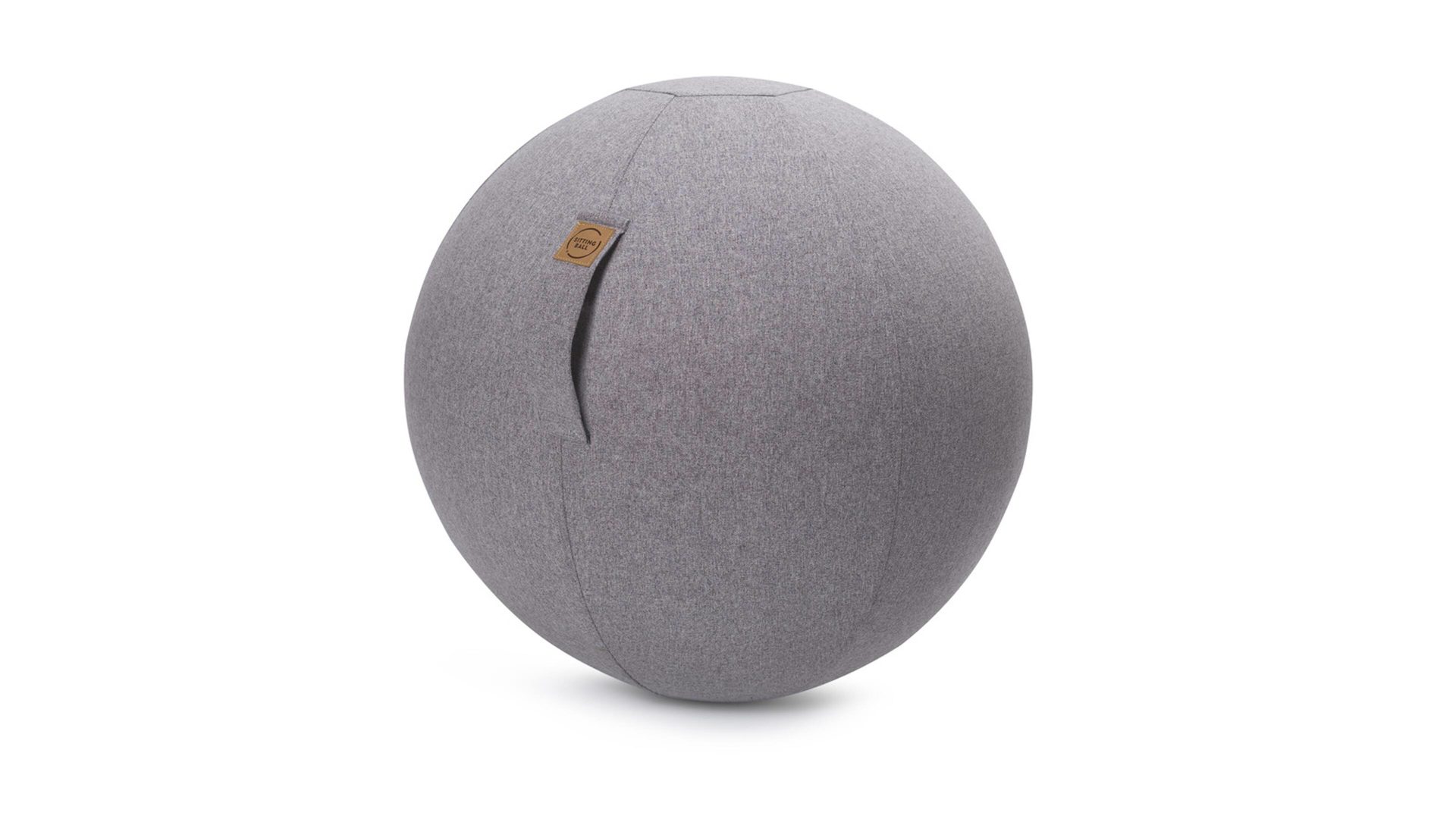 Sitzball Magma sitting point aus Stoff in Grau SITTING POINT Sitting Ball Felt grauer Bezug – Durchmesser ca. 65 cm