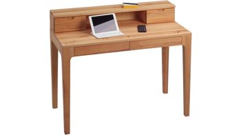 Schreibtisch M2 kollektion aus Holz in Holzfarben Schreibtisch als Massivholzmöbel geölte Kernbuche – Breite ca. 110 cm