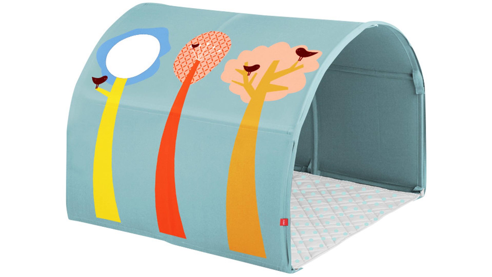 Betttunnel Flexa aus Stoff in Orange FLEXA Bett-Tunnel Forest bedruckter Baumwollstoff – Breite ca. 90 cm
