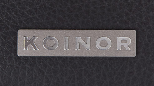 Zweisitzer Koinor aus Leder in Dunkelbraun KOINOR Polsterserie Finlay (Francis) - 2,5-Sitzer brauner Lederbezug & nickelfarben satiniert Metallkufe - Breite ca. 236 cm