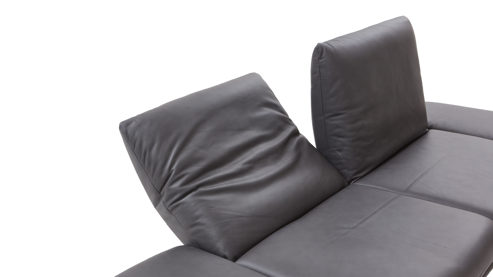 Zweisitzer Koinor aus Leder in Dunkelbraun KOINOR Polsterserie Finlay (Francis) - 2,5-Sitzer brauner Lederbezug & nickelfarben satiniert Metallkufe - Breite ca. 236 cm