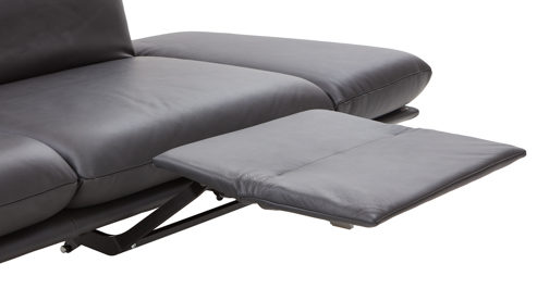 Funktion Koinor aus Leder in Dunkelbraun KOINOR Polsterserie Finlay (Francis) - motorische Fußstütze brauner Lederbezug - Funktionsmehrpreis