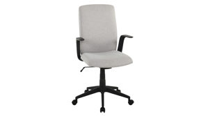 Drehstuhl Duo collection aus Stoff in Grau Drehstuhl Floris grauer Webstoff 210 & schwarzes Drehkreuz