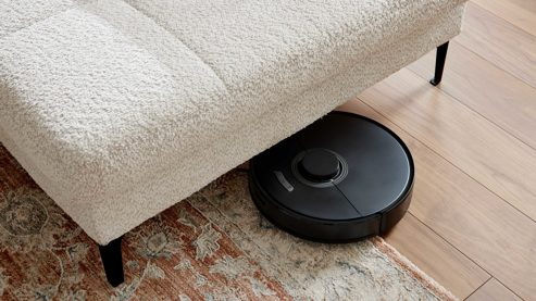 Polsterhocker Interliving aus Stoff in Hellgrau Interliving Sofa Serie 4420 - XXL-Hocker mit Metallfüßen graubeiger Bezug LRS 19 – ca. 152 x 65 cm