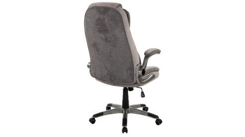 Bürostuhl Duo collection aus Stoff in Grau Chefsessel Nino kieselgrauer Webstoff 112 & graues Drehkreuz