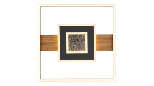 Deckenleuchte Globo lighting aus Kunststoff Metall in Schwarz Holzfarben Dunkel GLOBO Deckenleuchte PIKARA - Deckenlampe Holzoptik & schwarz - ca. 38 x 38 cm