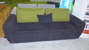 Schlafsofa Poco | steinpol aus Stoff in Schwarz Grün POCO Schlafsofa Westpoint XC 180 x 210 cm, Funktionssofa Bezug 20953 Paris schwarz & chromfarbene Metallüße