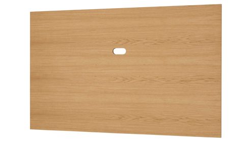 Wohnwand Interliving aus Holz in Dunkelgrau Interliving Wohnzimmer Serie 2035 - TV-Wand dunkelgrauer Mattlack & Eiche - zweiteilig, Länge ca. 200 cm