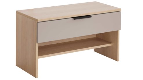 Garderoben-Set Interliving aus Holz in Hellgrau Interliving Garderobe Serie 6015 - Garderoben-Set Steingrau & Eiche - sechsteilig